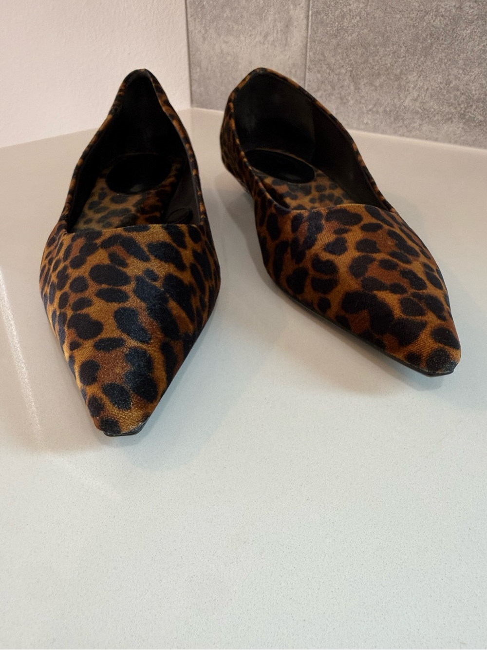 Zara Leopard Print Pointed Ballet Flats - Picture 5 of 9